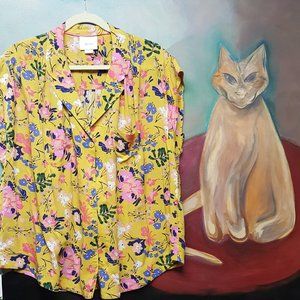 Floral Yellow Blouse